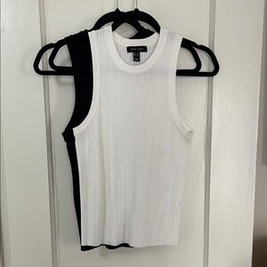 Pair of knit Ribbed Tank Tops in White and Black